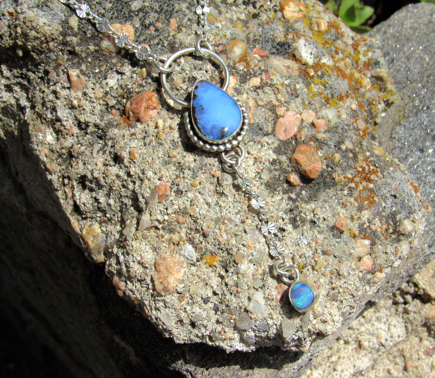 Opal Lariat Necklace