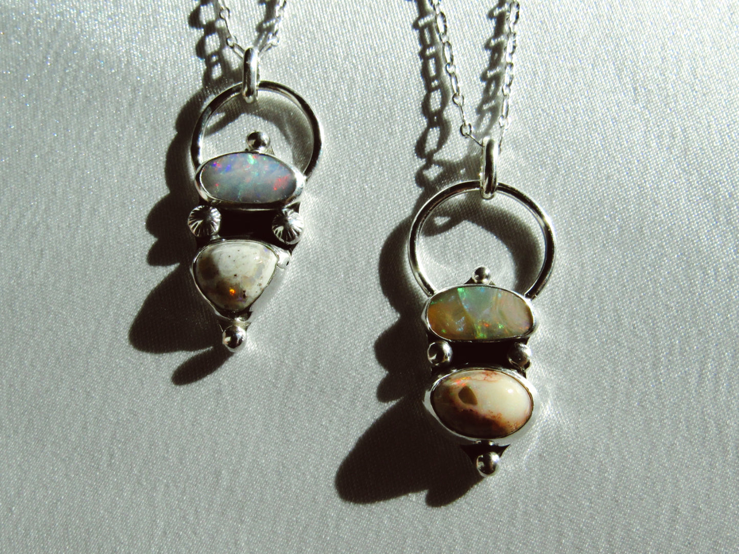 Australian Opal & Fire Opal Pendant #1