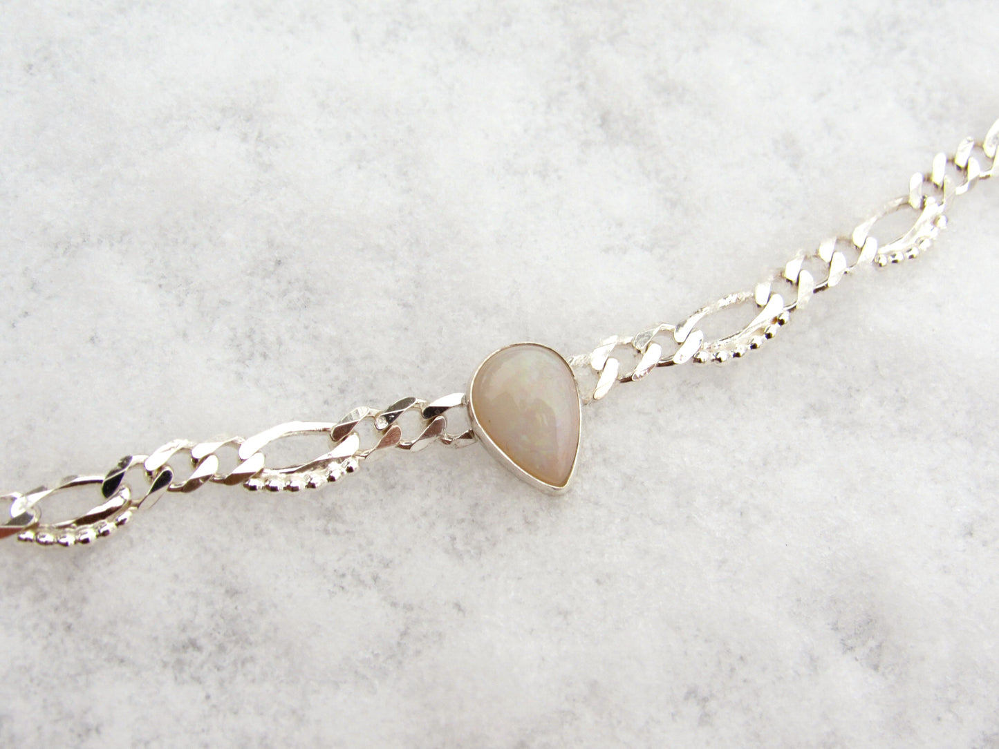 Australian Opal on Lace Figaro Chain