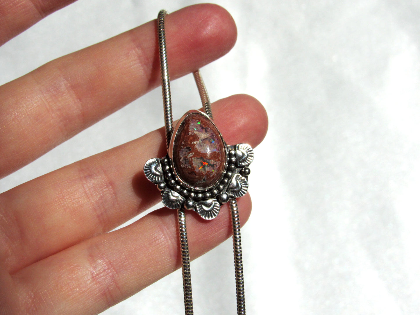 Chain Bolo - Fire Opal