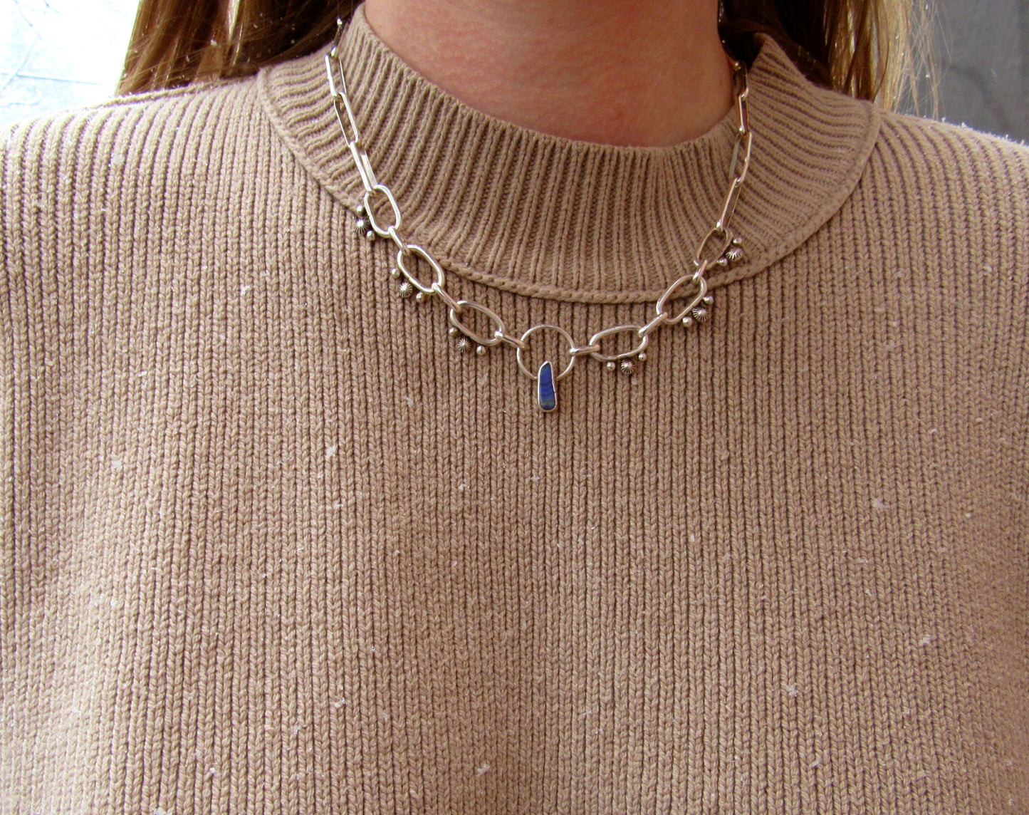 Opal on Handmade Chain