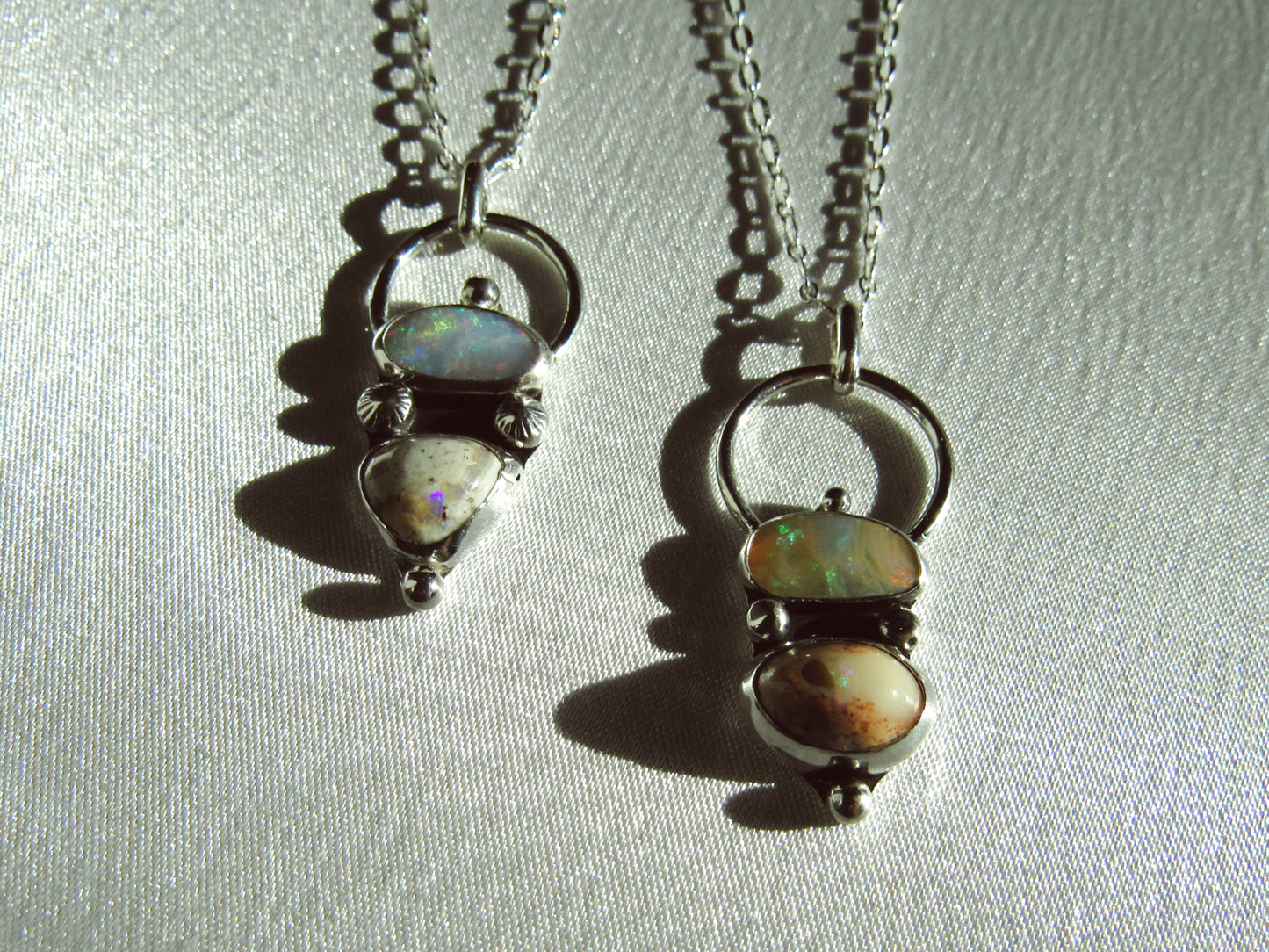 Australian Opal & Fire Opal Pendant #1