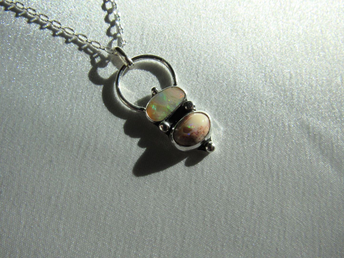 Australian Opal & Fire Opal Pendant #2