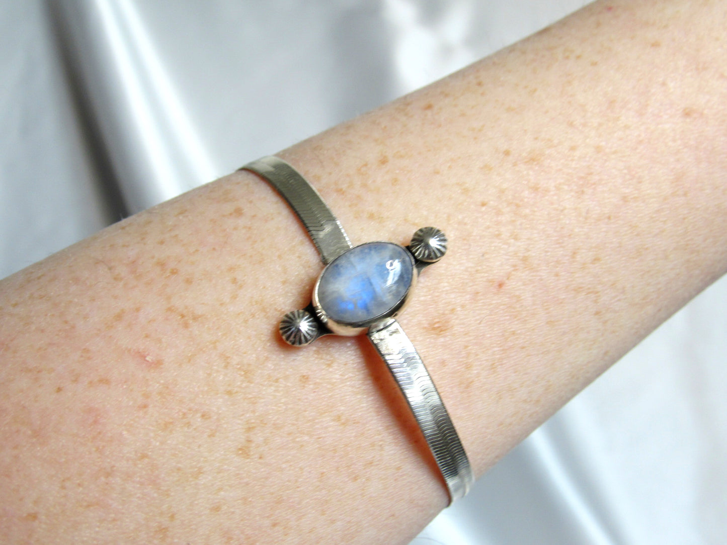 Moonstone Herringbone Bracelet