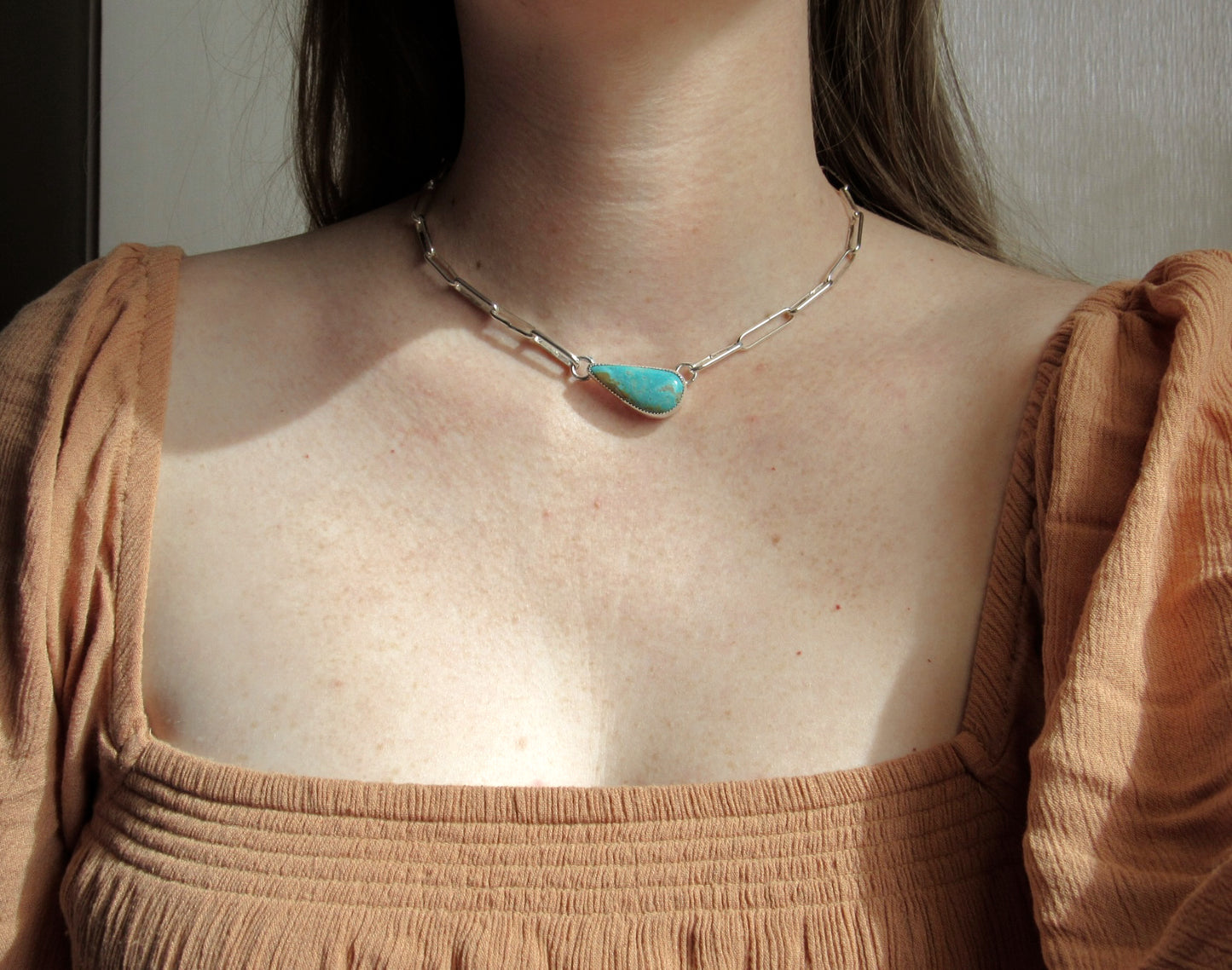 Royston Turquoise on Handmade Chain