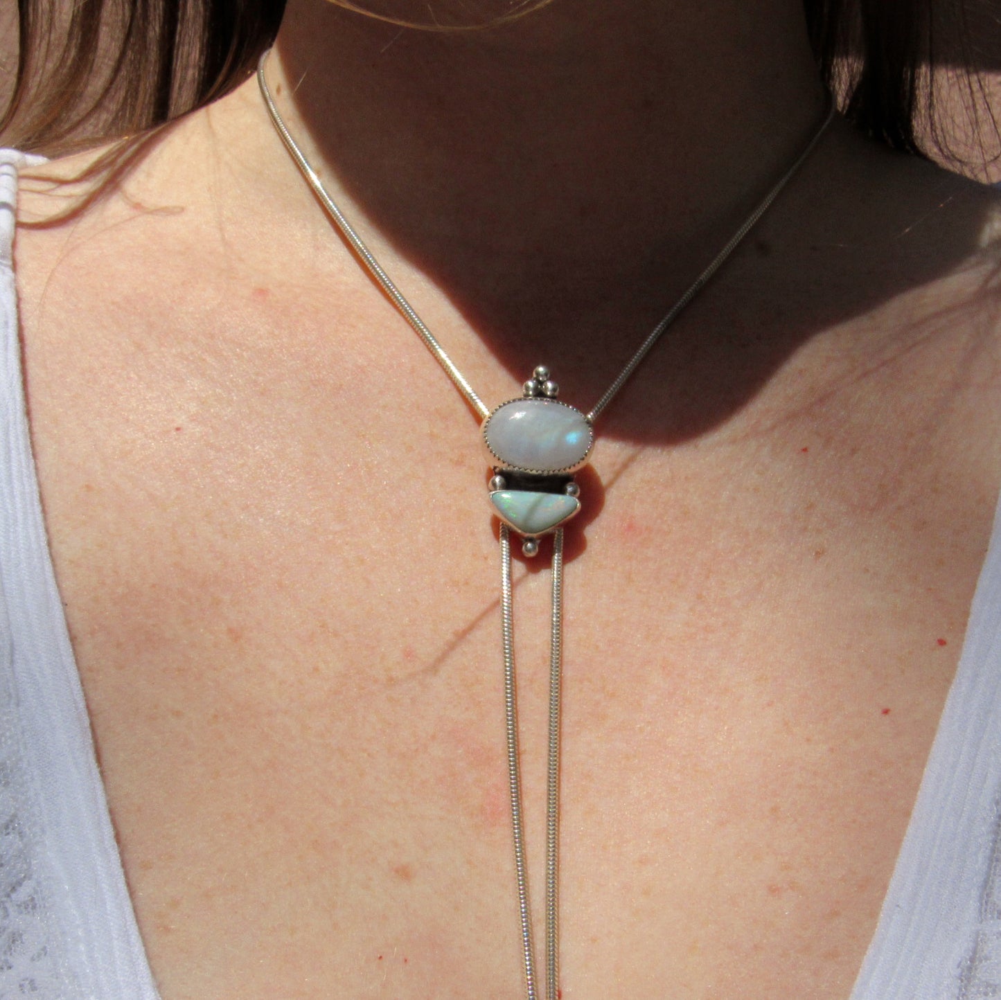 Moonstone & Opal Bolo