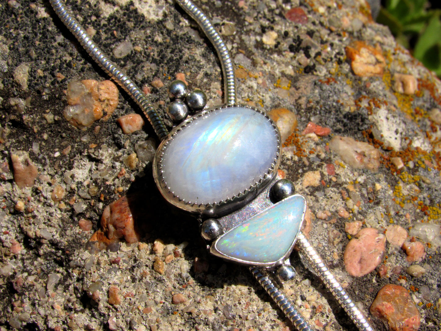 Moonstone & Opal Bolo