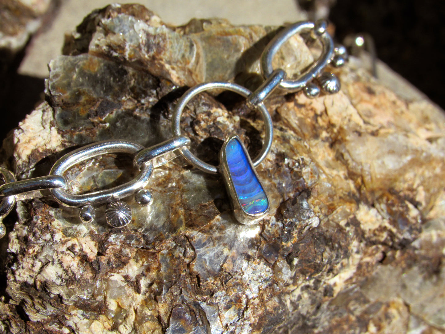 Opal on Handmade Chain