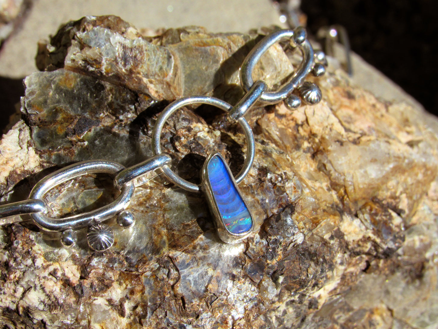 Opal on Handmade Chain