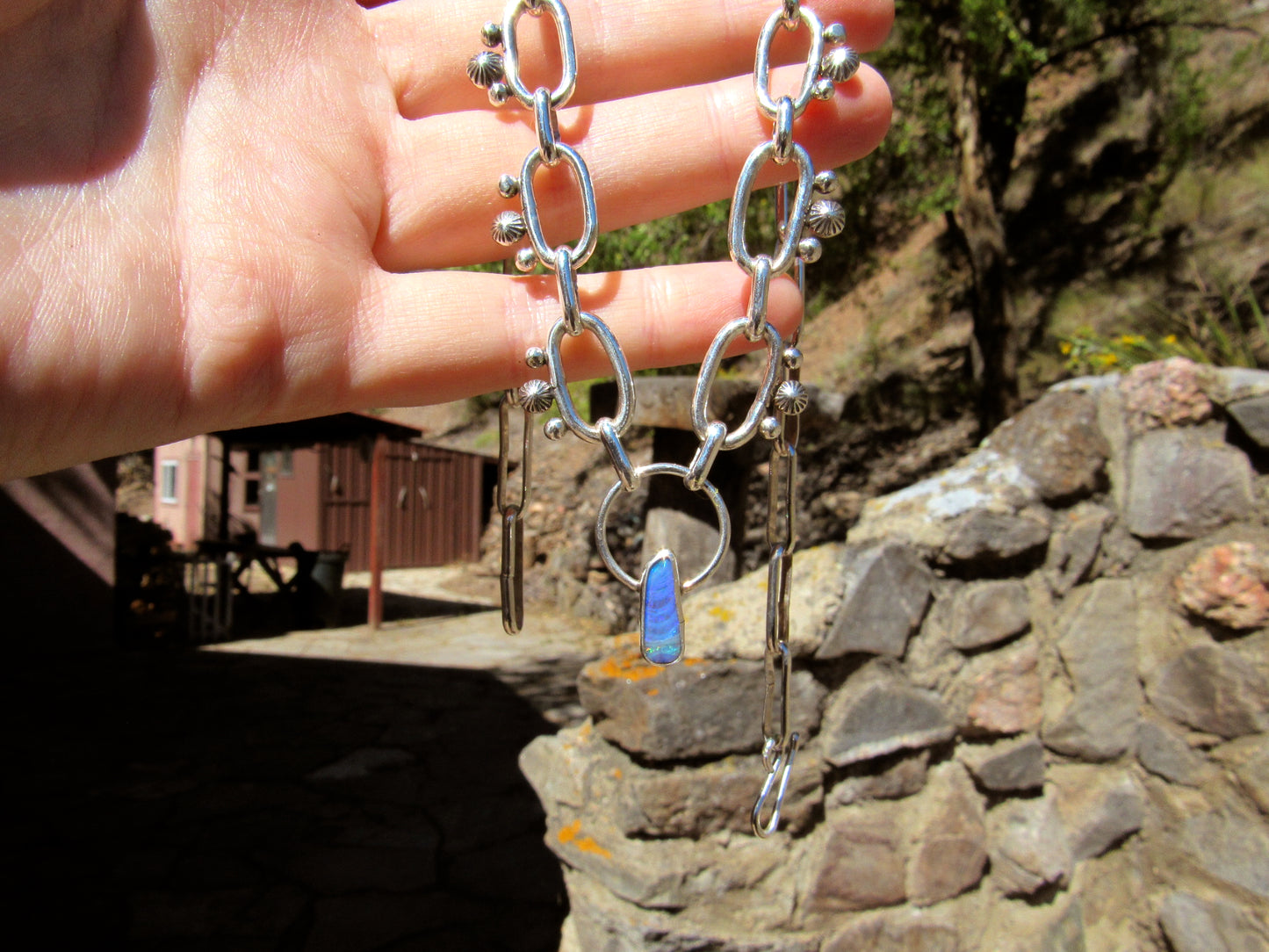 Opal on Handmade Chain