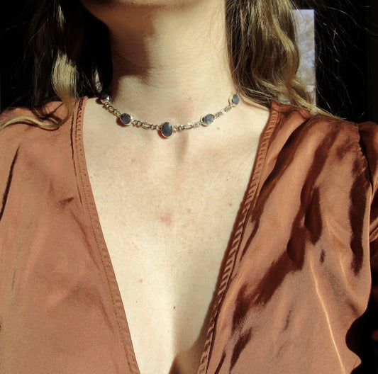 Multi-stone Choker in Iolite