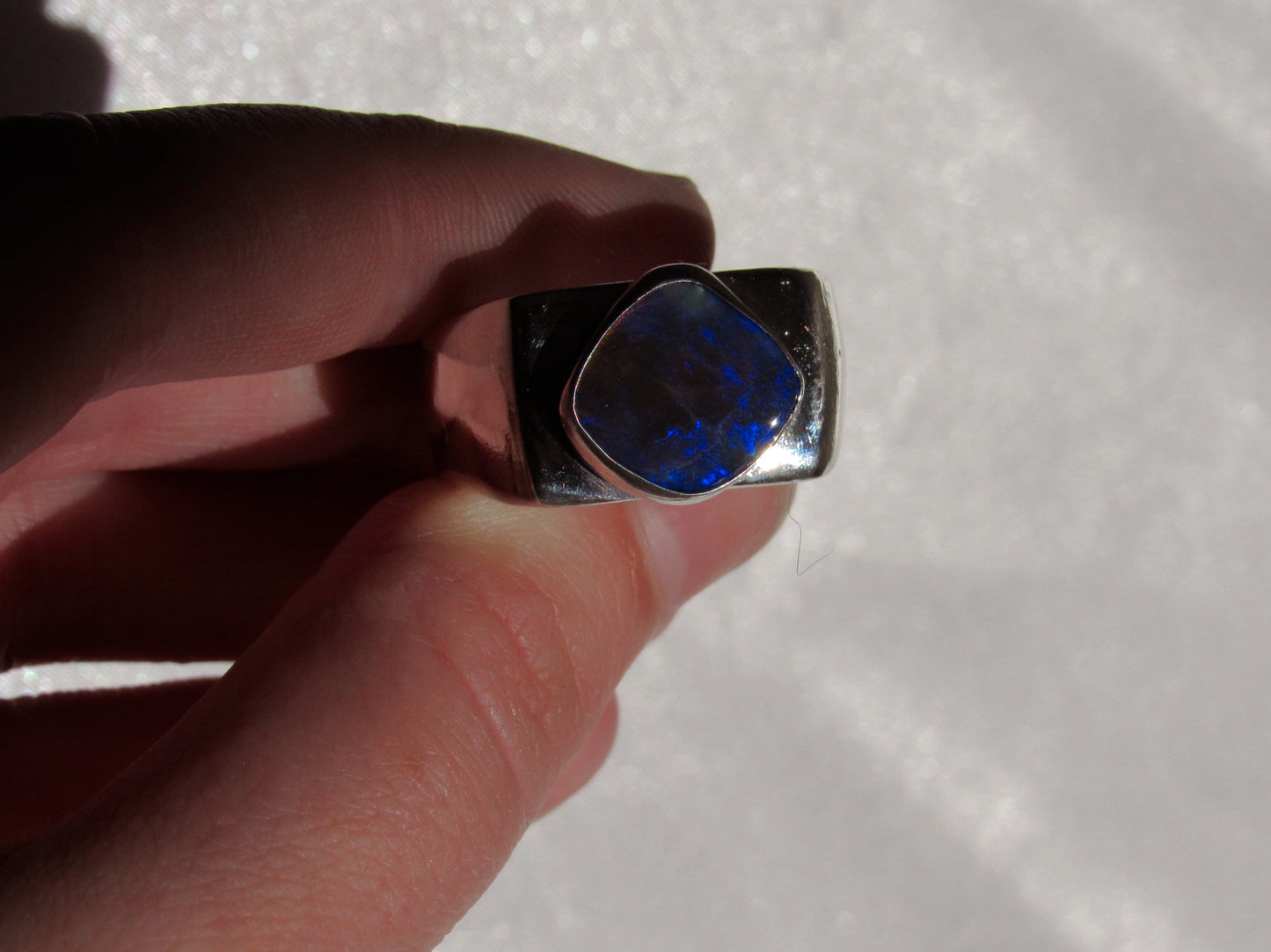 Lightning Ridge Opal Signet - Size 11