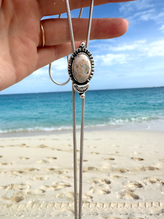 Fire Opal Chain Bolo