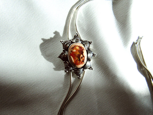 Mexican Fire Opal Chain Bolo