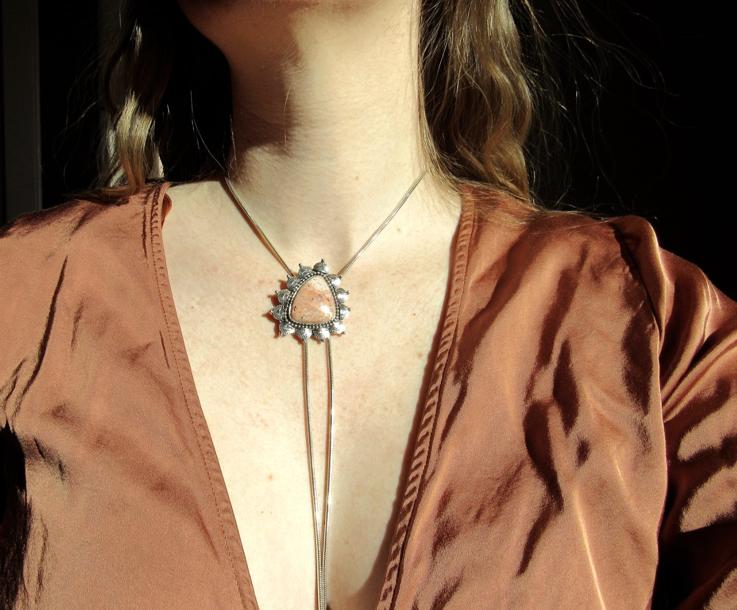 Chain Bolo - Fire Opal