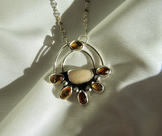 Sun Chaser Necklace in Pipe Opal & Citrine