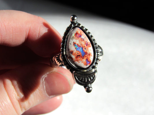 Fire Opal Ring - Finish in Your Size
