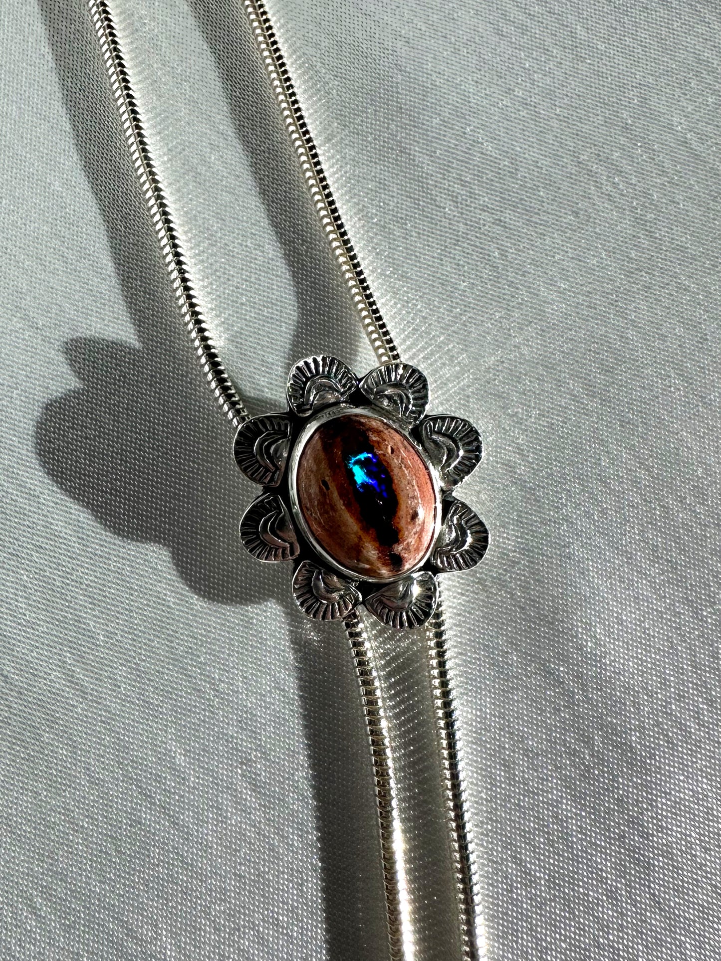 Fire Opal Chain Bolo