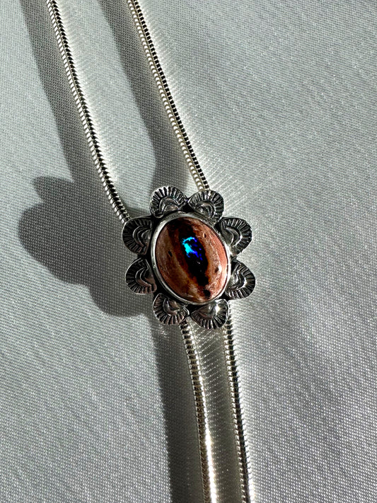 Fire Opal Chain Bolo