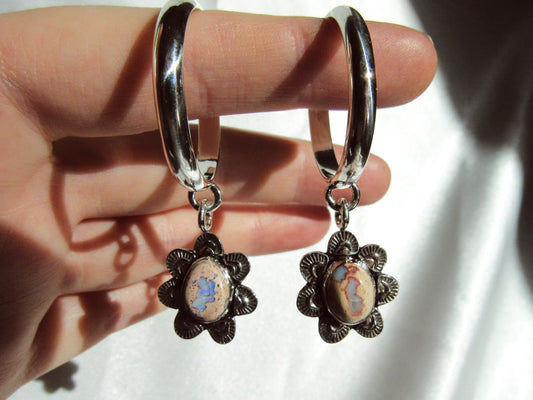 Cantera Opal Hoop Earrings