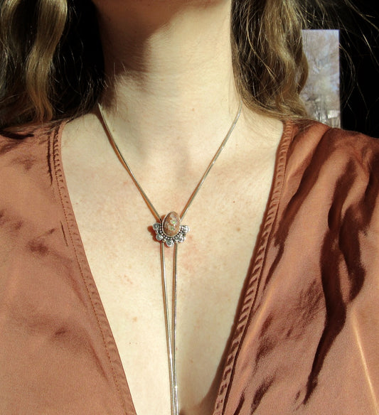 Chain Bolo - Fire Opal