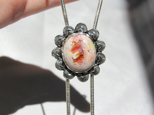 Fire Opal Chain Bolo