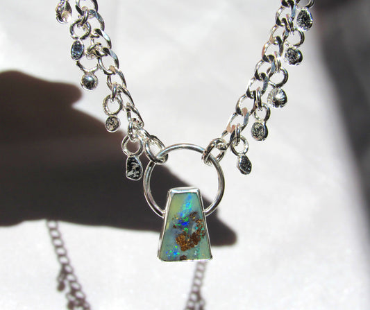 Australian Opal Charm Necklace