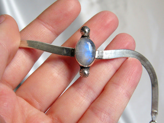 Moonstone Herringbone Bracelet