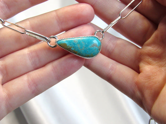 Royston Turquoise on Handmade Chain