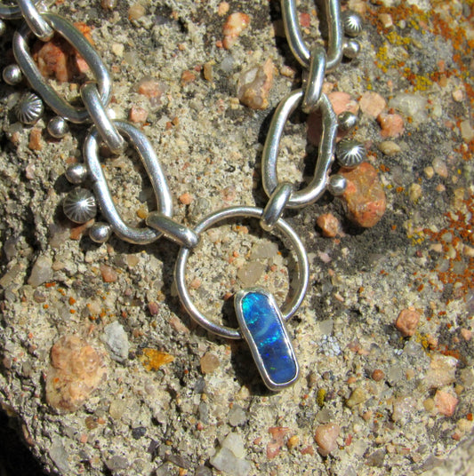 Opal Handmade Chain Necklace