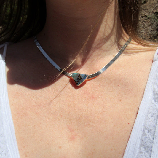 Opal Herringbone Necklace